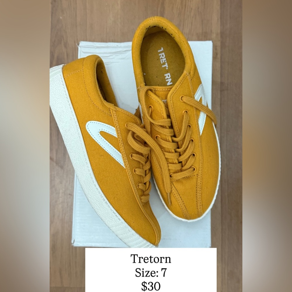 Tretorn Golden Yellow Sneakers with White Detail